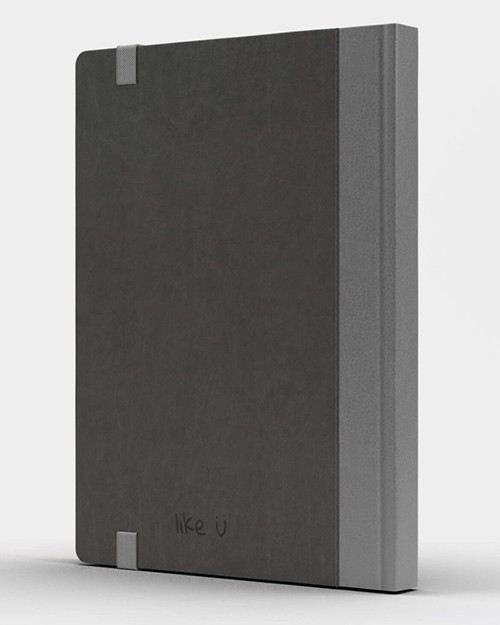 Блокнот Like U PRO в крапку Сірий