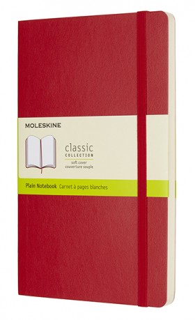 Блокнот Moleskine Classic середній 13 x 21 см нелінований червоний м'який
