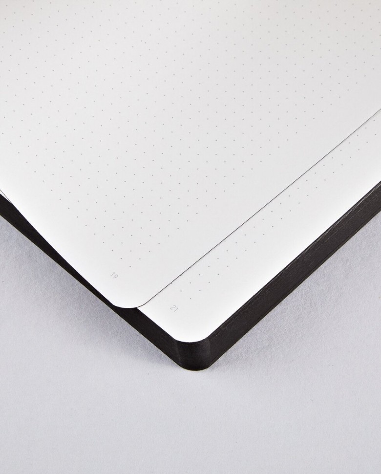 Блокнот Nuuna Nightflight Berlin Silver 16,5 x 22 см в крапку