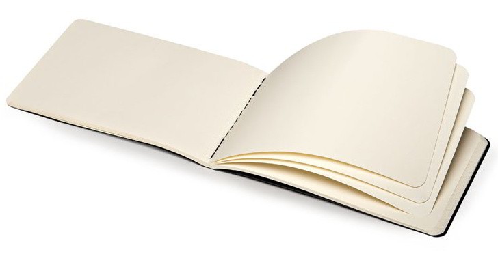 Скетчбук Moleskine Art Cahier середній 21 х 13 см нелінований чорний 