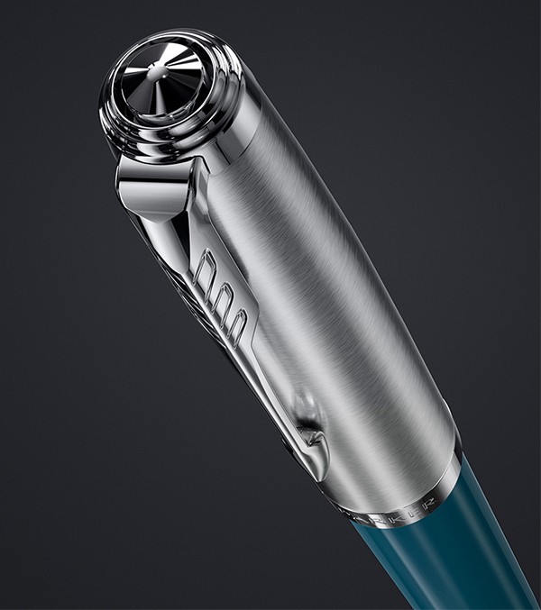 Чорнильна ручка Parker 51 Teal Blue CT FP бірюзова/сталь перо F (тонке)