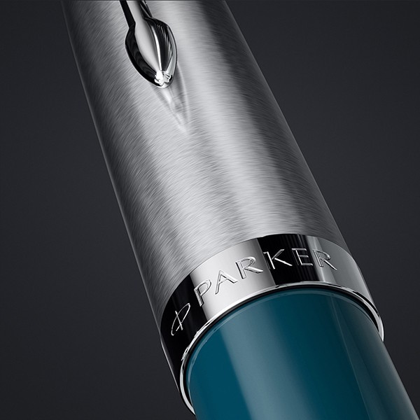 Чорнильна ручка Parker 51 Teal Blue CT FP бірюзова/сталь перо F (тонке)