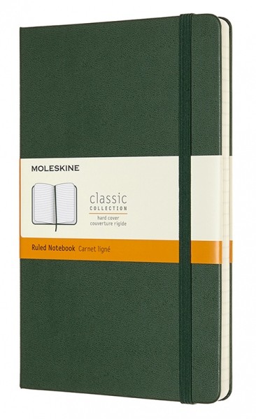 Блокнот Moleskine Classic середній 13 x 21 см в лінію миртовий зелений