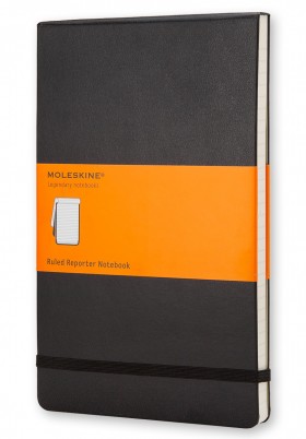 Репортерський блокнот Moleskine кишеньковий 9 х 14 см в лінію чорний 