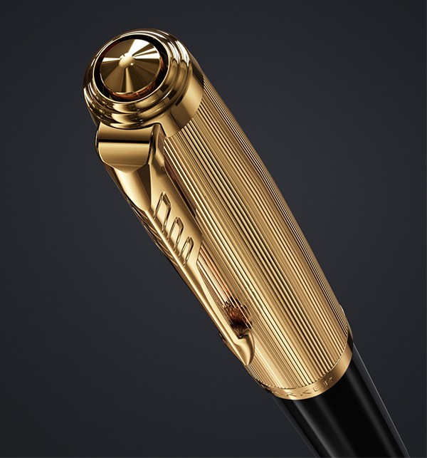 Чорнильна ручка Parker 51 Premium Black GT FP18 чорна/золото перо F (тонке)