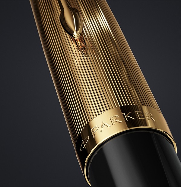 Чорнильна ручка Parker 51 Premium Black GT FP18 чорна/золото перо F (тонке)