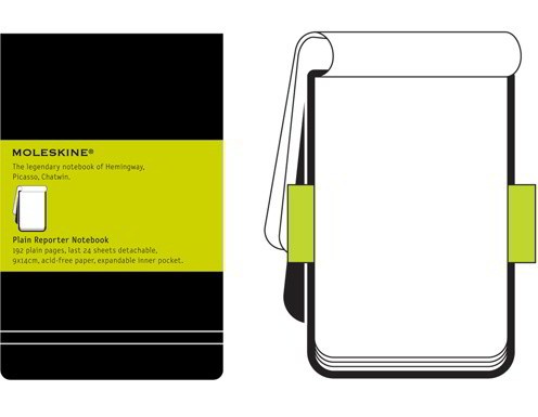 Репортерський блокнот Moleskine кишеньковий 9 х 14 см нелінований чорний 