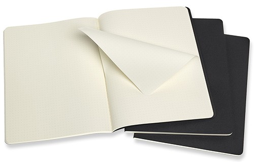 Набір зошитів Moleskine Cahier великий 19 х 25 см в крапку чорний 