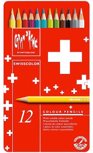 Набір акварельних олівців Caran d'Ache Swisscolor 12 штук 