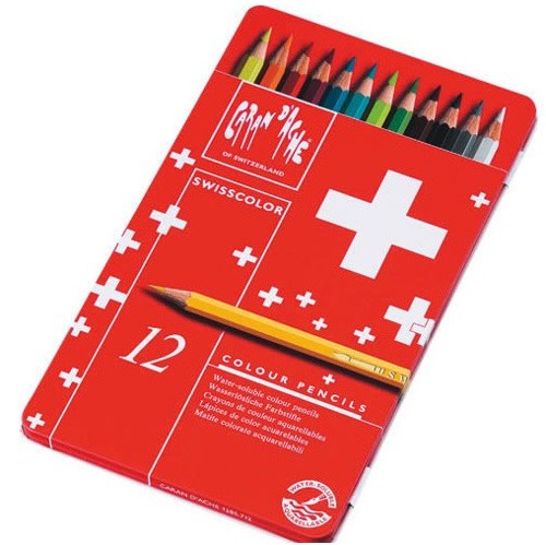 Набір акварельних олівців Caran d'Ache Swisscolor 12 штук 