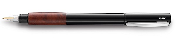 Чорнильна ручка Lamy Accent Brilliant BY чорна деревина бріара перо EF (дуже тонке)