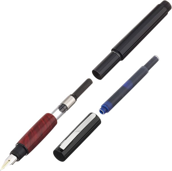 Чорнильна ручка Lamy Accent Brilliant BY чорна деревина бріара перо EF (дуже тонке)
