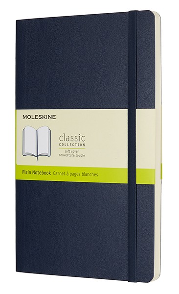 Блокнот Moleskine Classic середній 13 x 21 см нелінований сапфір м'який