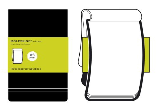 Репортерський блокнот Moleskine кишеньковий 9 х 14 см нелінований чорний м'який 