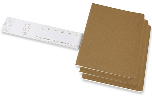Набір зошитів Moleskine Cahier XXL 21,6 х 27,9 см в крапку бежевий 