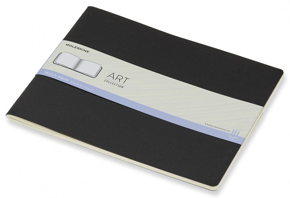 Скетчбук Moleskine Art Cahier XXL 22 х 28 см нелінований чорний 