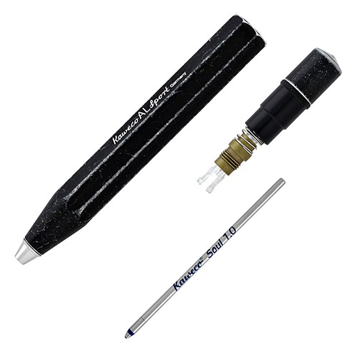 Кулькова ручка Kaweco Al Sport Stonewashed чорна алюміній