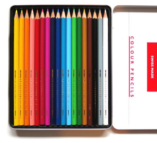 Набір акварельних олівців Caran d'Ache Swisscolor 18 штук 