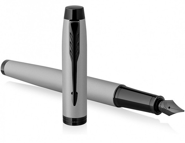 Чорнильна ручка Parker IM Achromatic Grey BT FP сіра/чорна перо F (тонке)