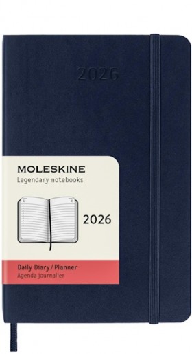 Щоденник Moleskine на 2026 рік кишеньковий 9 х 14 см сапфір м'який