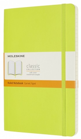 Блокнот Moleskine Classic середній 13 x 21 см в лінію лимонний зелений м'який
