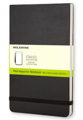  Репортерський блокнот Moleskine середній 13 х 21 см нелінований чорний