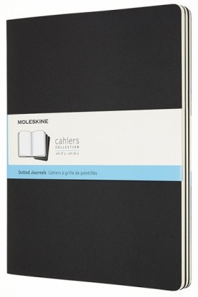 Набір зошитів Moleskine Cahier XXL 21,6 х 27,9 см в крапку чорний 