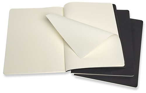 Набір зошитів Moleskine Cahier XXL 21,6 х 27,9 см в крапку чорний 