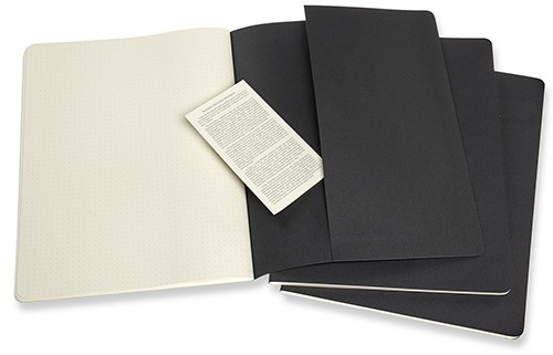 Набір зошитів Moleskine Cahier XXL 21,6 х 27,9 см в крапку чорний 