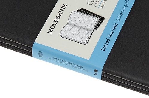 Набір зошитів Moleskine Cahier XXL 21,6 х 27,9 см в крапку чорний 