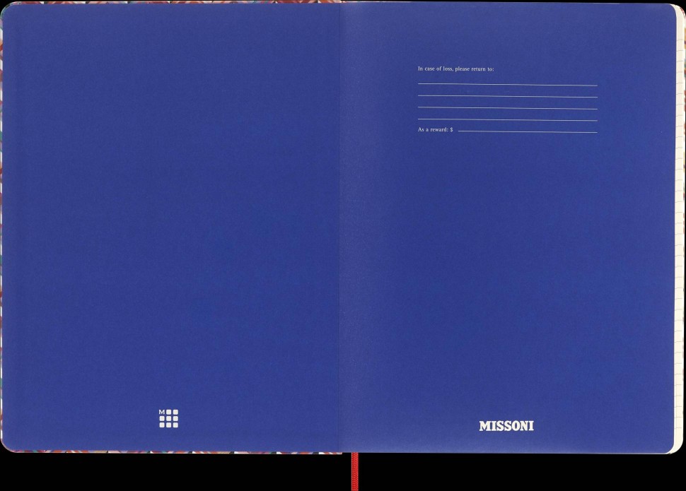 Блокнот Moleskine Missoni великий 19 х 25 см в лінію канва