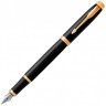 Чорнильна ручка Parker IM Black GT FP чорна з позолотою перо F (тонке)