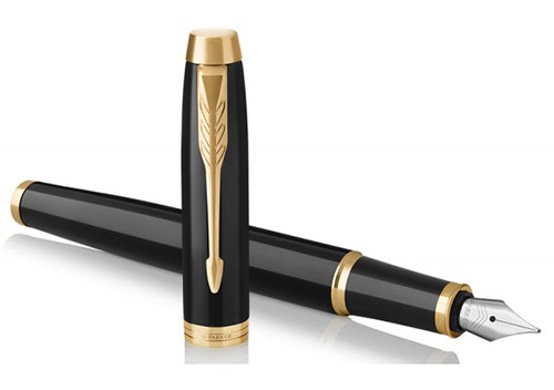 Чорнильна ручка Parker IM Black GT FP чорна з позолотою перо F (тонке)