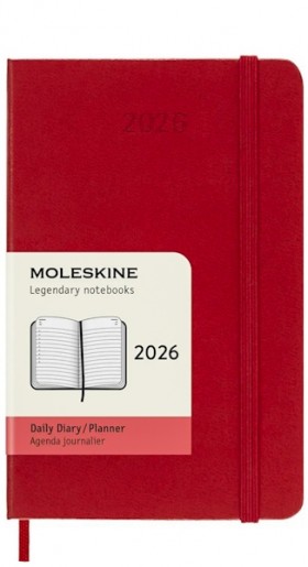 Щоденник Moleskine на 2026 рік кишеньковий 9 х 14 см червоний