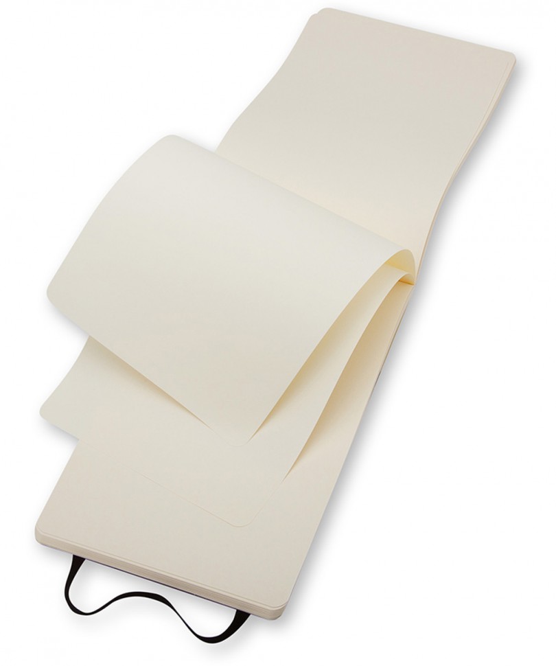 Репортерський блокнот Moleskine середній 13 х 21 см нелінований чорний м'який