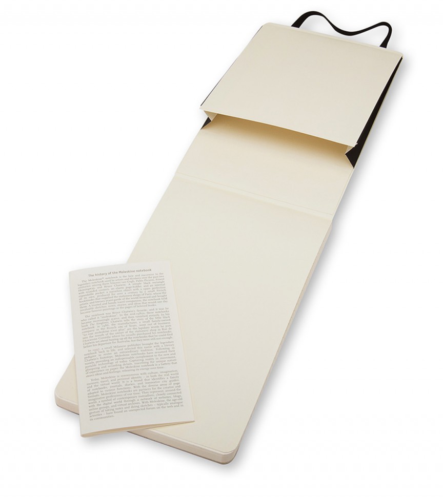 Репортерський блокнот Moleskine середній 13 х 21 см нелінований чорний м'який