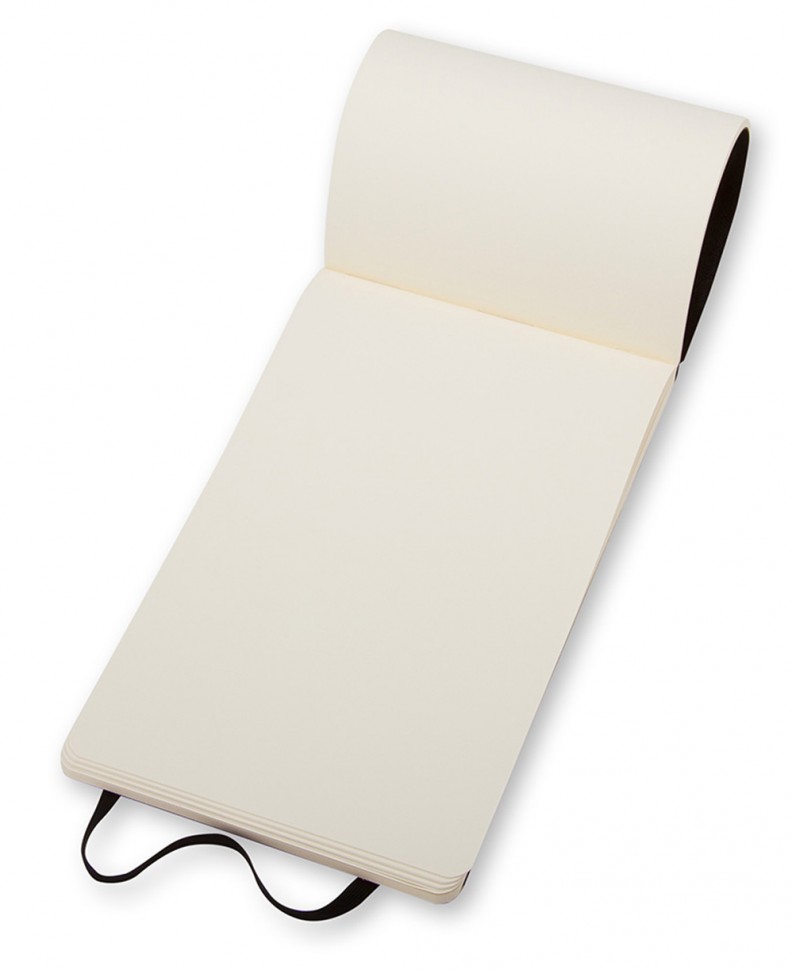 Репортерський блокнот Moleskine середній 13 х 21 см нелінований чорний м'який