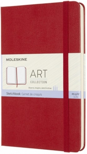 Скетчбук Moleskine Art medium 11,5 х 18 см нелінований червоний