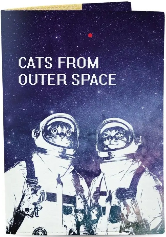Обкладинка для паспорта Just Cover Cats From Outer Space 