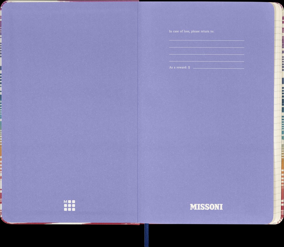 Блокнот Moleskine Missoni середній 13 х 21 см в лінію канва