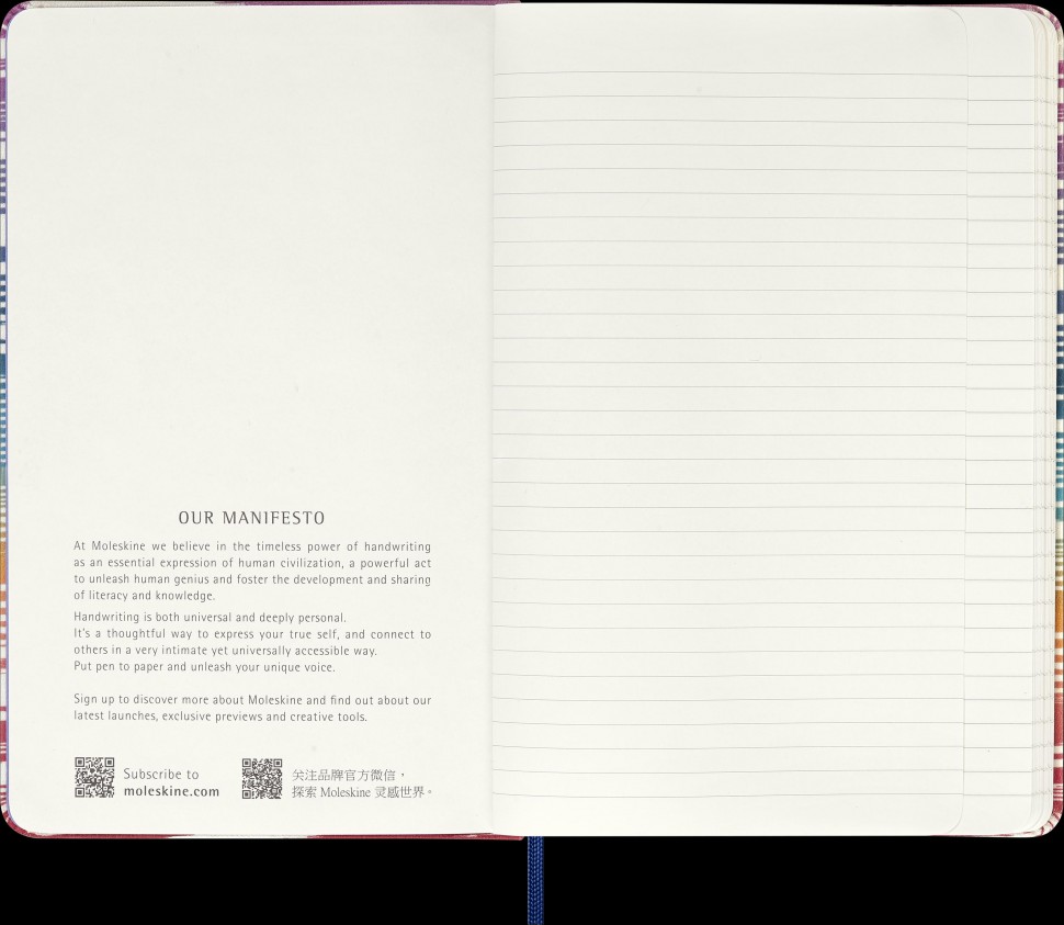 Блокнот Moleskine Missoni середній 13 х 21 см в лінію канва