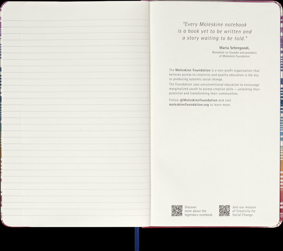 Блокнот Moleskine Missoni середній 13 х 21 см в лінію канва