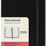 Щоденник Moleskine на 2026 рік кишеньковий 9 х 14 см чорний