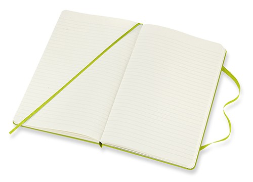 Блокнот Moleskine Classic середній 13 x 21 см в лінію лимонний зелений