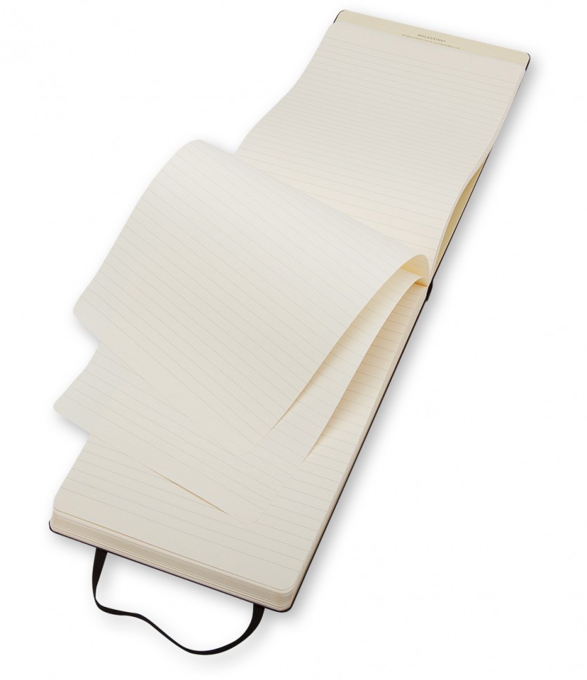 Репортерський блокнот Moleskine середній 13 х 21 см в лінію чорний