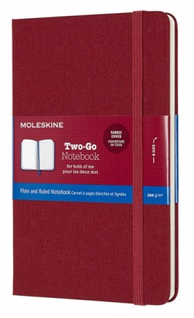 Блокнот Moleskine Two-Go 11,5 х 17,5 см бордо