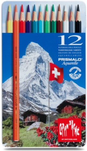 Набір акварельних олівців Caran d'Ache Prismalo 12 штук