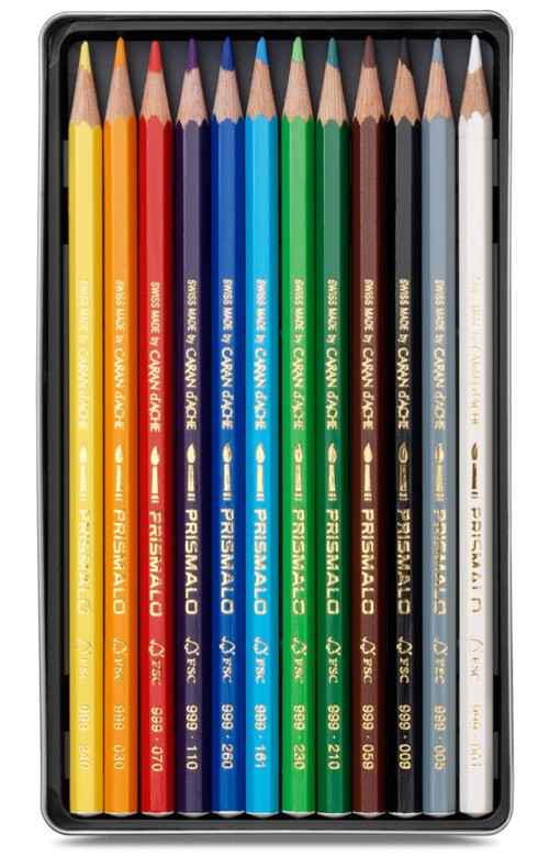 Набір акварельних олівців Caran d'Ache Prismalo 12 штук