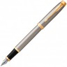 Чорнильна ручка Parker IM Brushed Metal GT FP сталева з позолотою перо F (тонке)