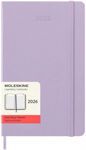 Щоденник Moleskine на 2026 рік середній 13 х 21 см бузковий